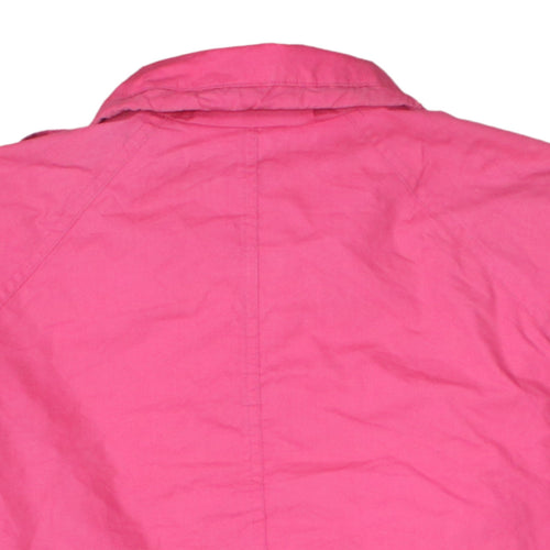 Adidas Women's Pink Long Rain Coat Size 10 Lightweight Retro