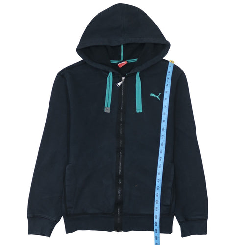 Puma Men's Blue Full Zip Hoodie Size M Sports Fleece Sweatshirt