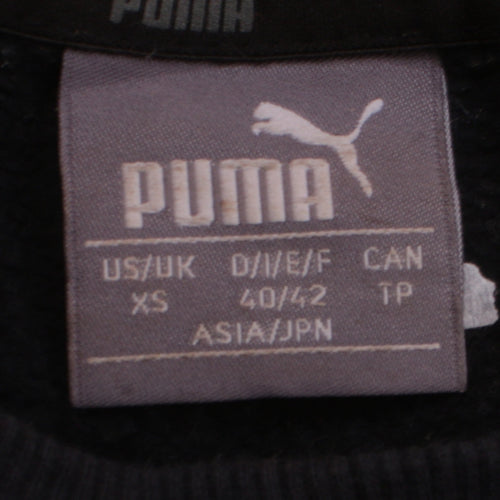 Puma Men's Black XS Crew Neck Logo Pullover Sweatshirt