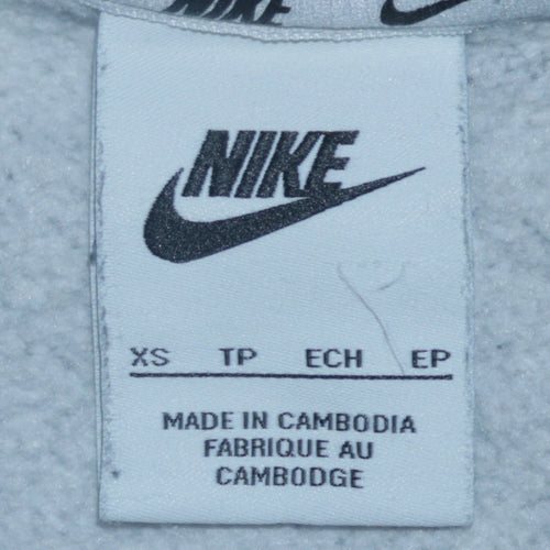 Nike Men's Grey XS Pullover Sweatshirt Logo Graphic Crew Neck