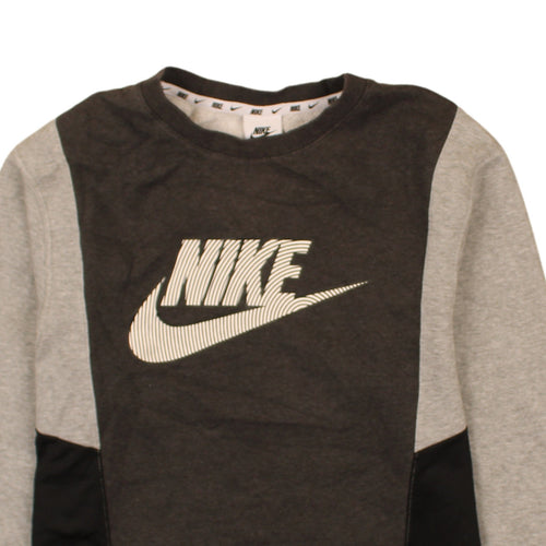 Nike Men's Grey XS Pullover Sweatshirt Logo Graphic Crew Neck