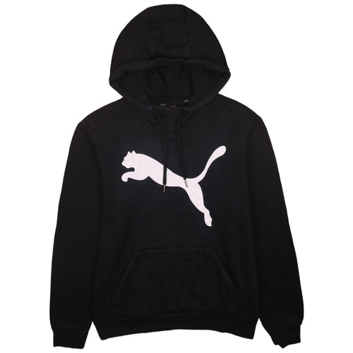 Puma Men’s Black Pullover Hoodie Small Logo Sports Fleece