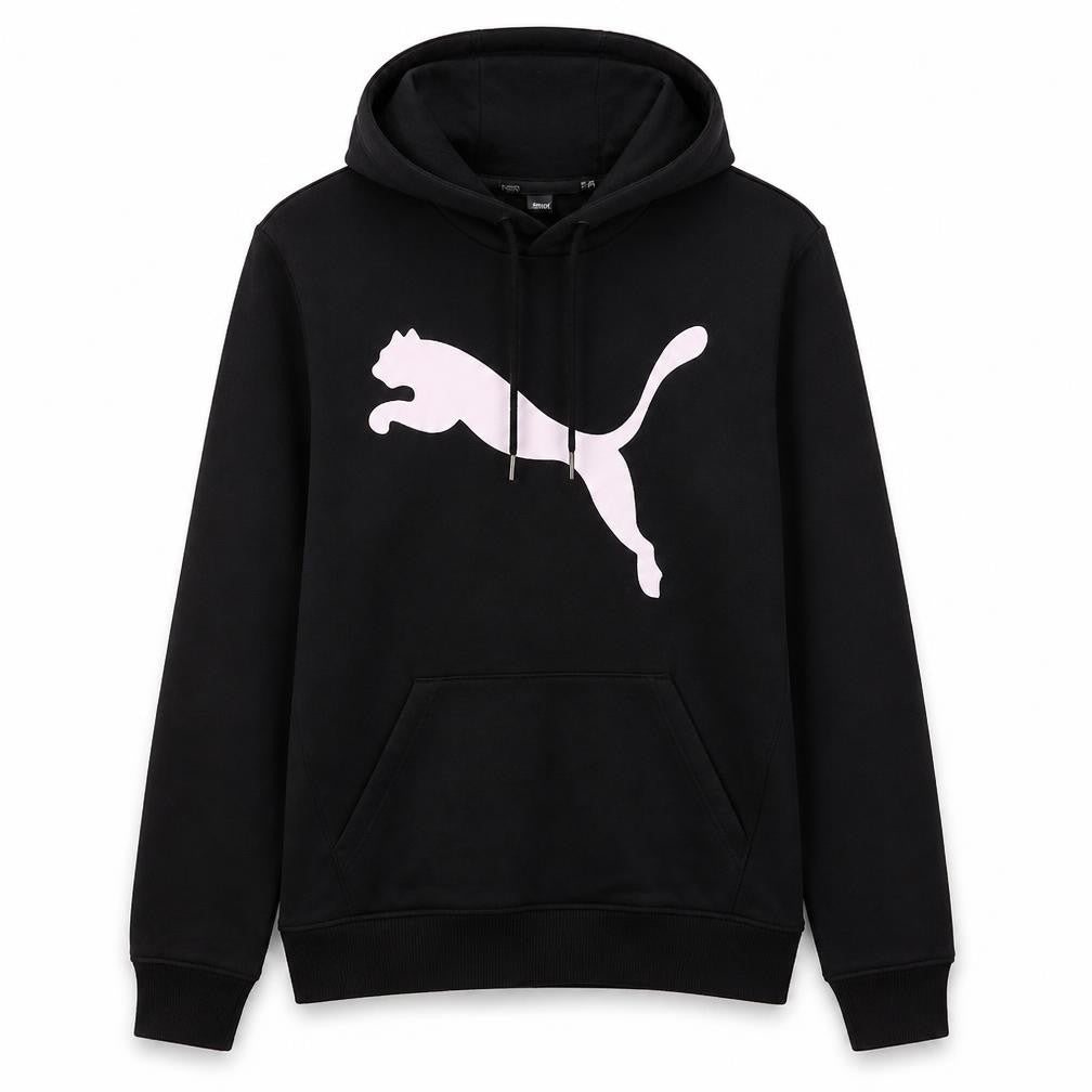 Puma Men’s Black Pullover Hoodie Small Logo Sports Fleece