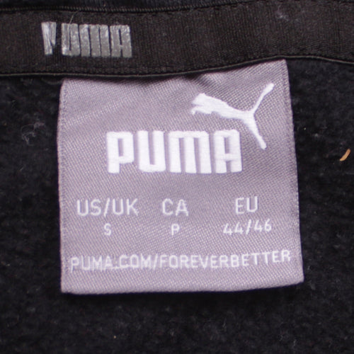 Puma Men’s Black Pullover Hoodie Small Logo Sports Fleece