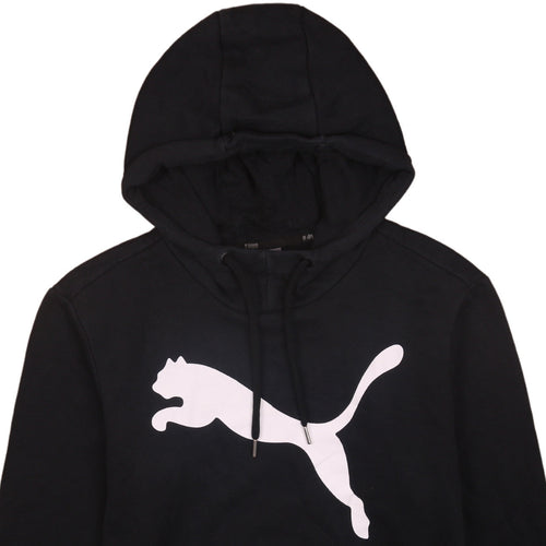 Puma Men’s Black Pullover Hoodie Small Logo Sports Fleece