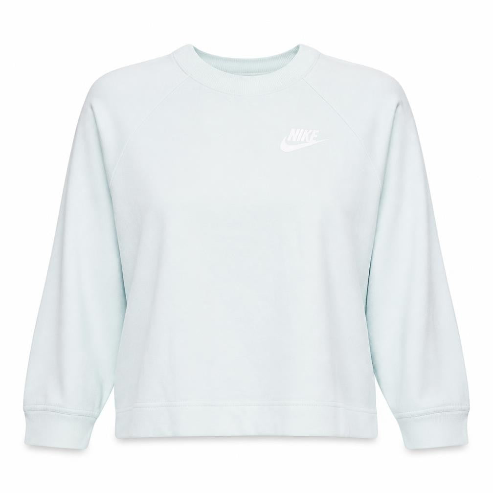 Front view of Nike Women’s Light Blue Sweatshirt L Long Sleeve Crew Neck