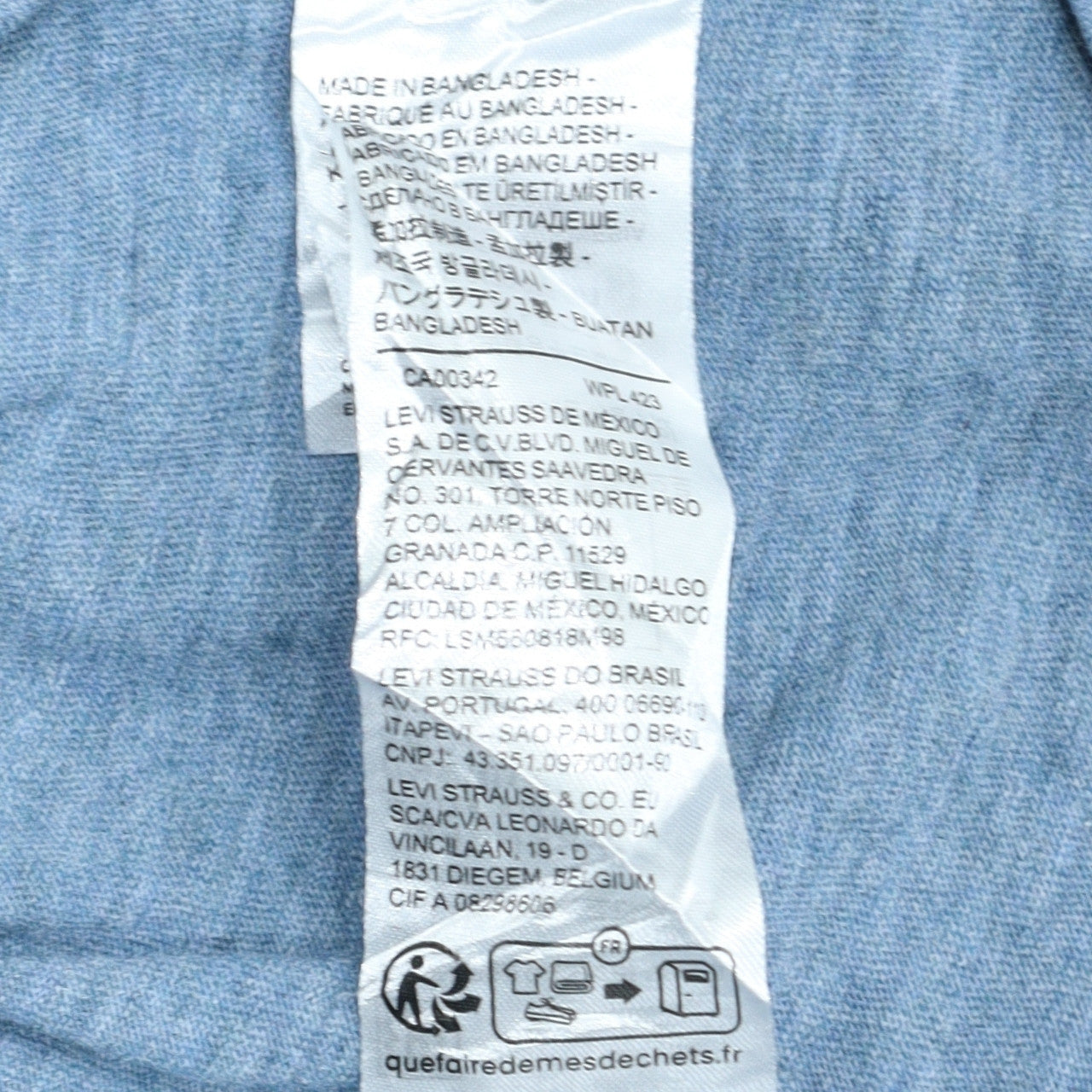 Levi's Men's Blue XS Classic Crew Neck Pocket T-Shirt