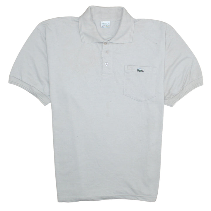 Vintage Lacoste Men's Beige Short Sleeve Cotton Polo Shirt M