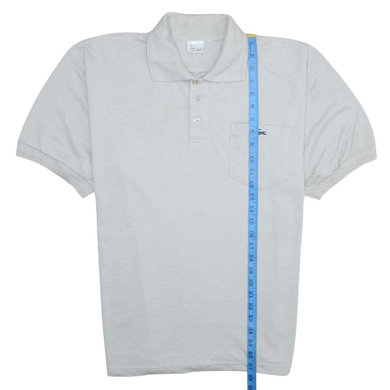 Vintage Lacoste Men's Beige Short Sleeve Cotton Polo Shirt M