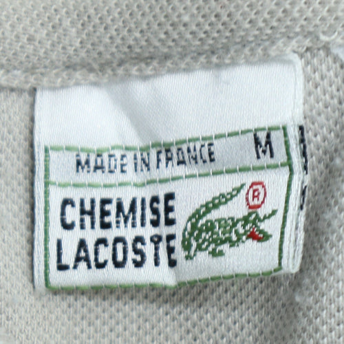 Vintage Lacoste Men's Beige Short Sleeve Cotton Polo Shirt M