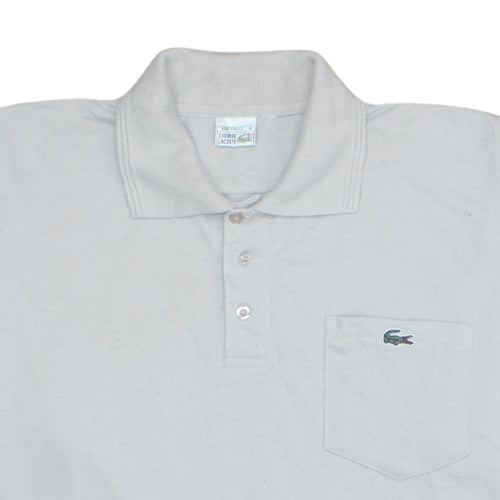Vintage Lacoste Men's Beige Short Sleeve Cotton Polo Shirt M