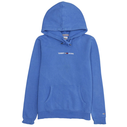 Tommy Jeans Men's Blue Pullover Hoodie XS Regular Fit Logo Design
