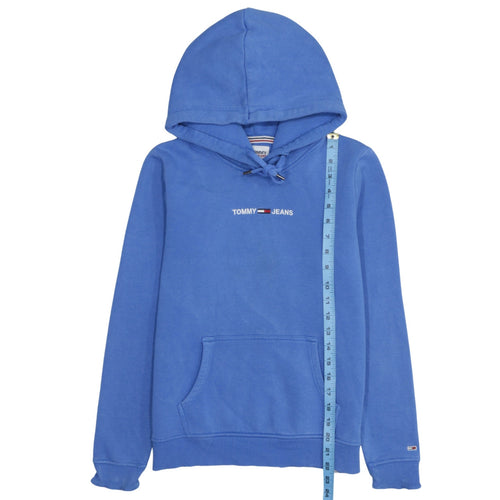 Tommy Jeans Men's Blue Pullover Hoodie XS Regular Fit Logo Design