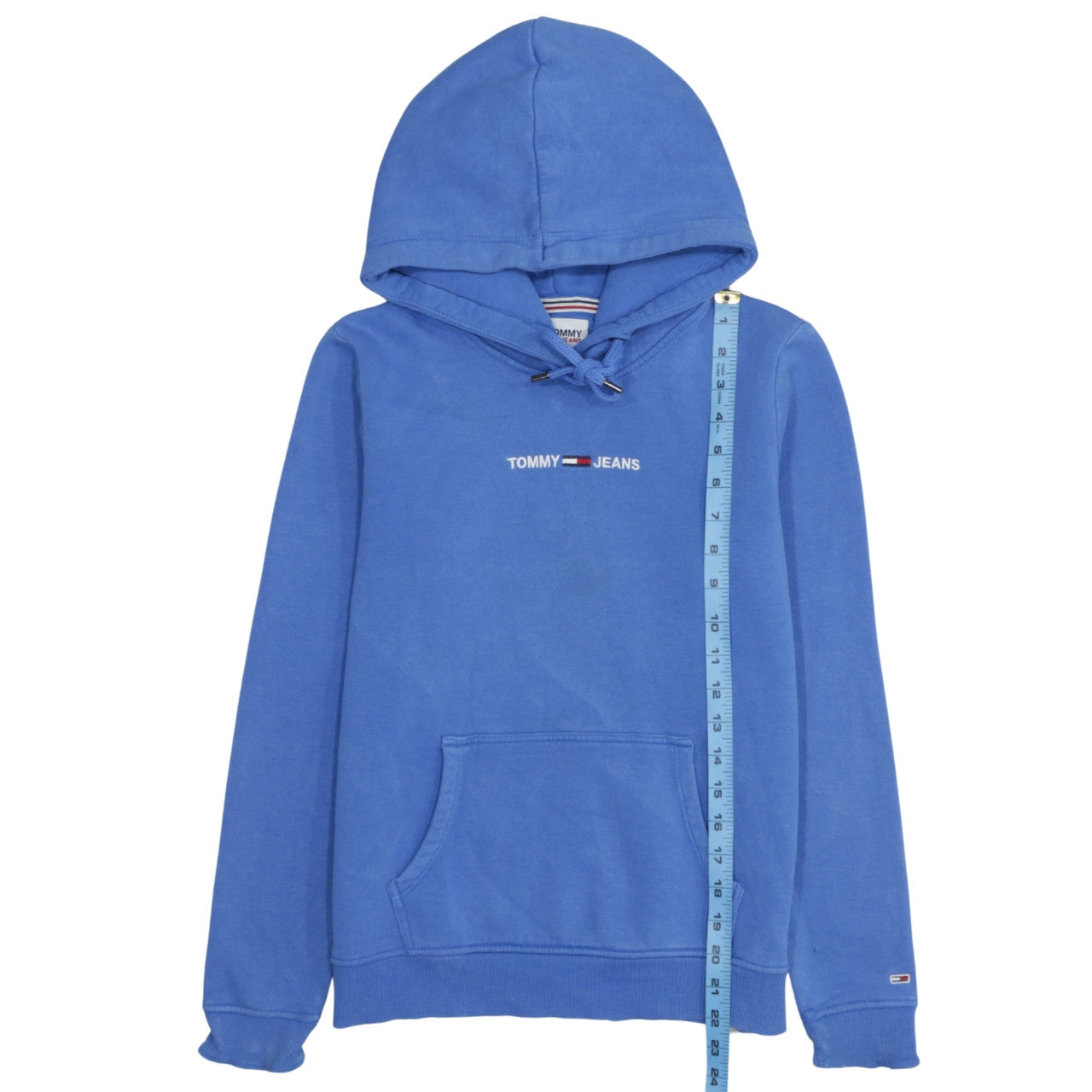 Tommy Jeans Men's Blue Pullover Hoodie XS Regular Fit Logo Design