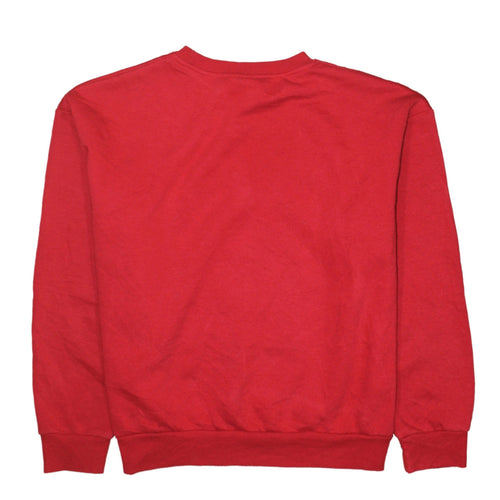 Disney Womens Red Mickey Mouse Pullover Sweatshirt Size 12/14
