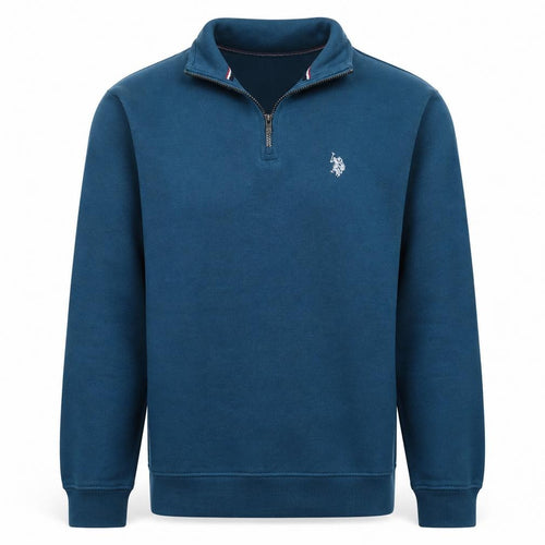 U.S. Polo Assn. Men's Blue 1/4 Zip Cotton Sweatshirt Size S