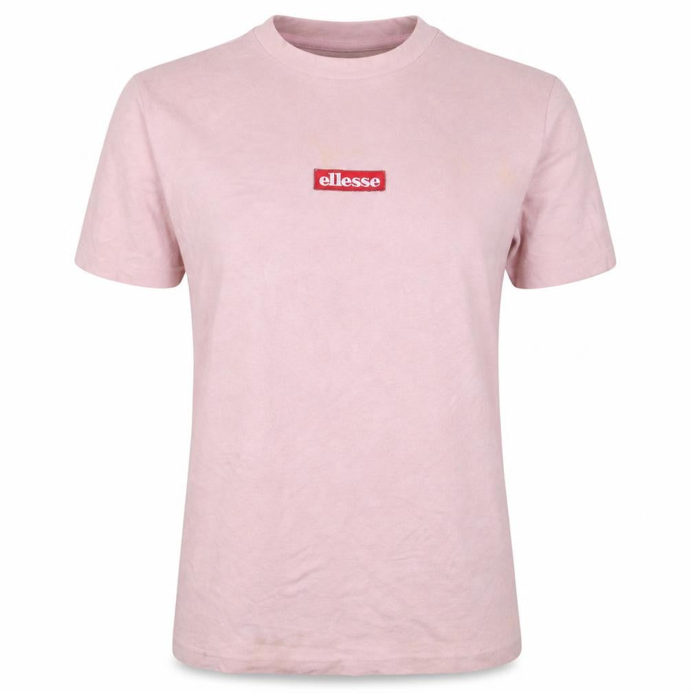 Ellesse Womens Pink Cotton Crew Neck Short Sleeve T-Shirt UK 10