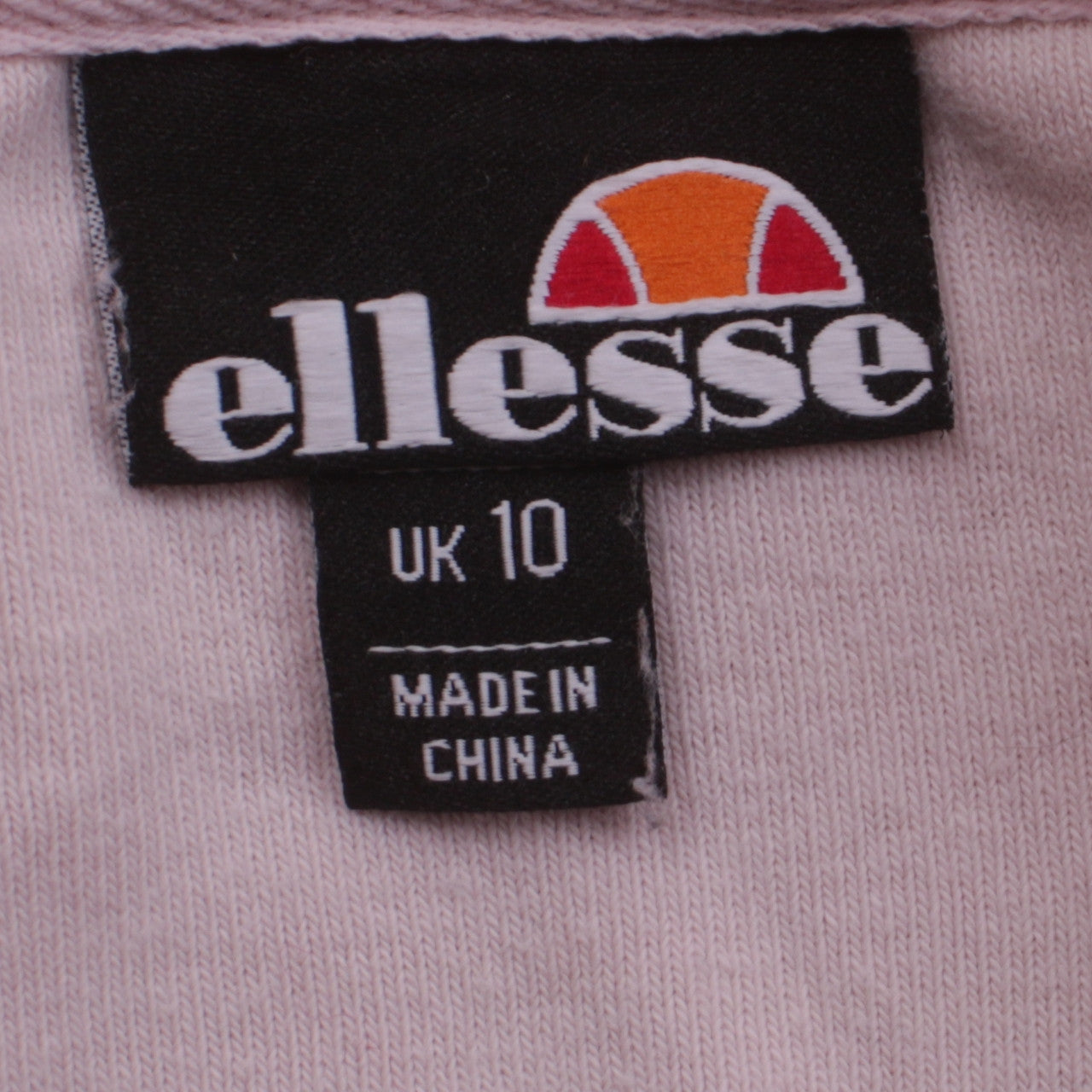 Ellesse Womens Pink Cotton Crew Neck Short Sleeve T-Shirt UK 10