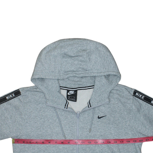 Nike Men's Grey Full Zip Hoodie Size S Sports Jersey Logo