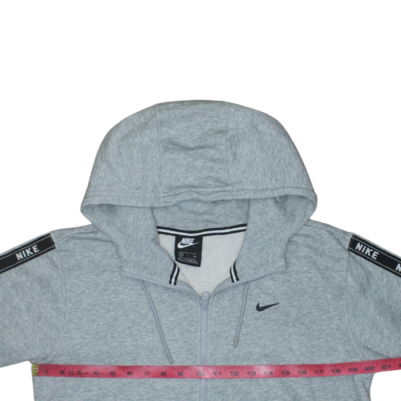 Nike Men's Grey Full Zip Hoodie Size S Sports Jersey Logo