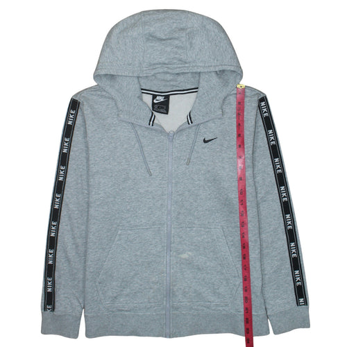 Nike Men's Grey Full Zip Hoodie Size S Sports Jersey Logo