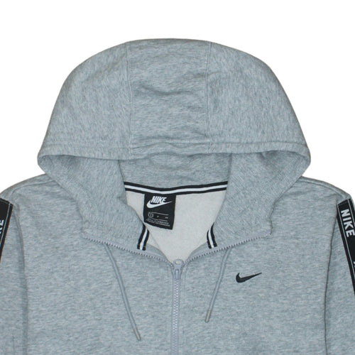 Nike Men's Grey Full Zip Hoodie Size S Sports Jersey Logo