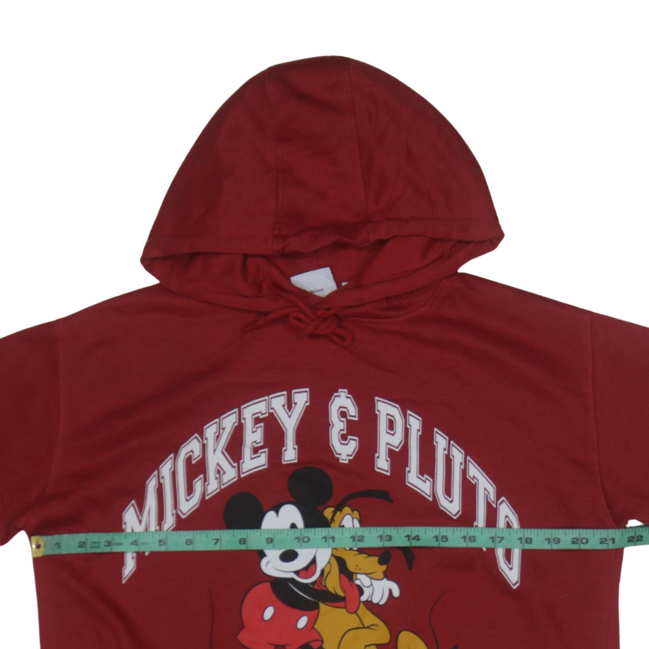 Disney Women Red Mickey & Pluto Pullover Hoodie Size S