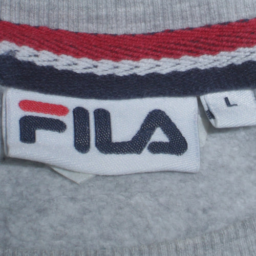 Fila Mens Grey Cotton Blend Logo Sweatshirt Size L
