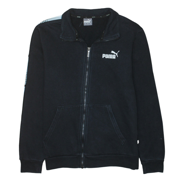 Puma Men's Black Small Track Jacket Full Zip Fleece Sportswear