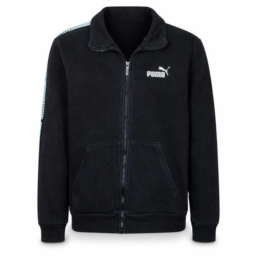 Puma Men's Black Small Track Jacket Full Zip Fleece Sportswear