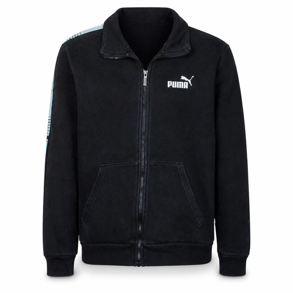 Puma Men's Black Small Track Jacket Full Zip Fleece Sportswear
