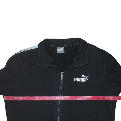 Puma Men's Black Small Track Jacket Full Zip Fleece Sportswear