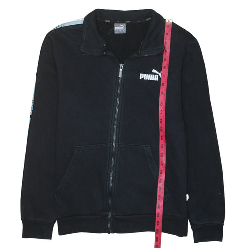 Puma Men's Black Small Track Jacket Full Zip Fleece Sportswear