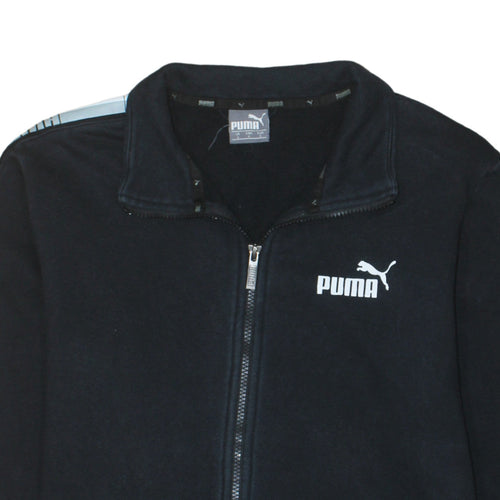 Puma Men's Black Small Track Jacket Full Zip Fleece Sportswear