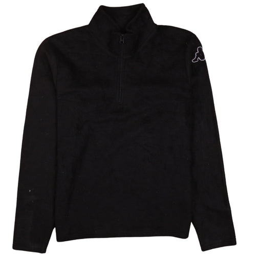 Kappa Men’s Black Fleece 1/4 Zip Pullover Sweatshirt Medium