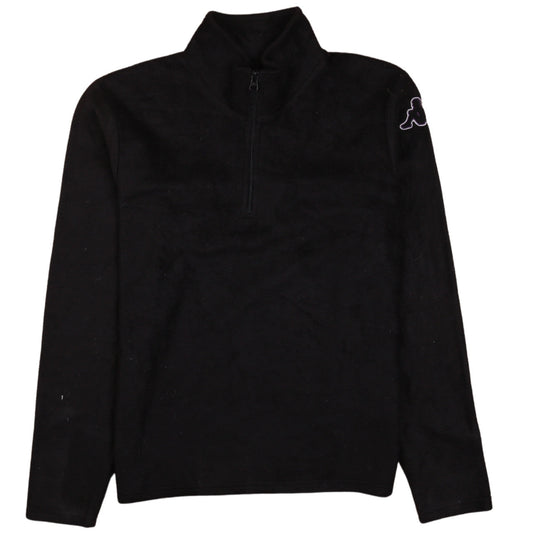Kappa Men’s Black Fleece 1/4 Zip Pullover Sweatshirt Medium