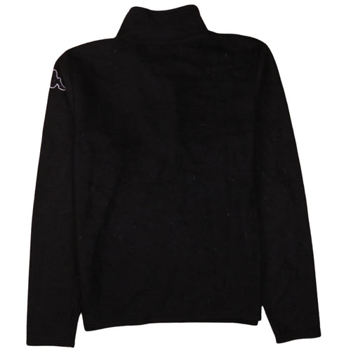 Kappa Men’s Black Fleece 1/4 Zip Pullover Sweatshirt Medium