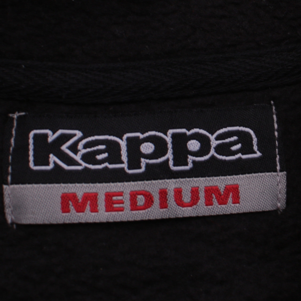 Kappa Men’s Black Fleece 1/4 Zip Pullover Sweatshirt Medium