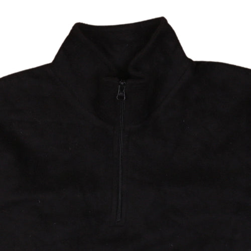 Kappa Men’s Black Fleece 1/4 Zip Pullover Sweatshirt Medium