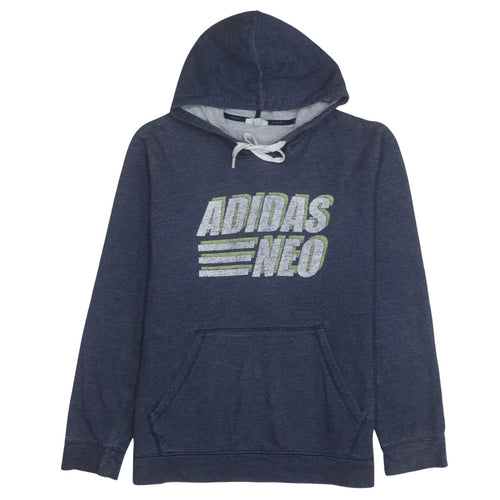 Adidas Neo Men's Blue Pullover Hoodie XL Graphic Print Sportswear