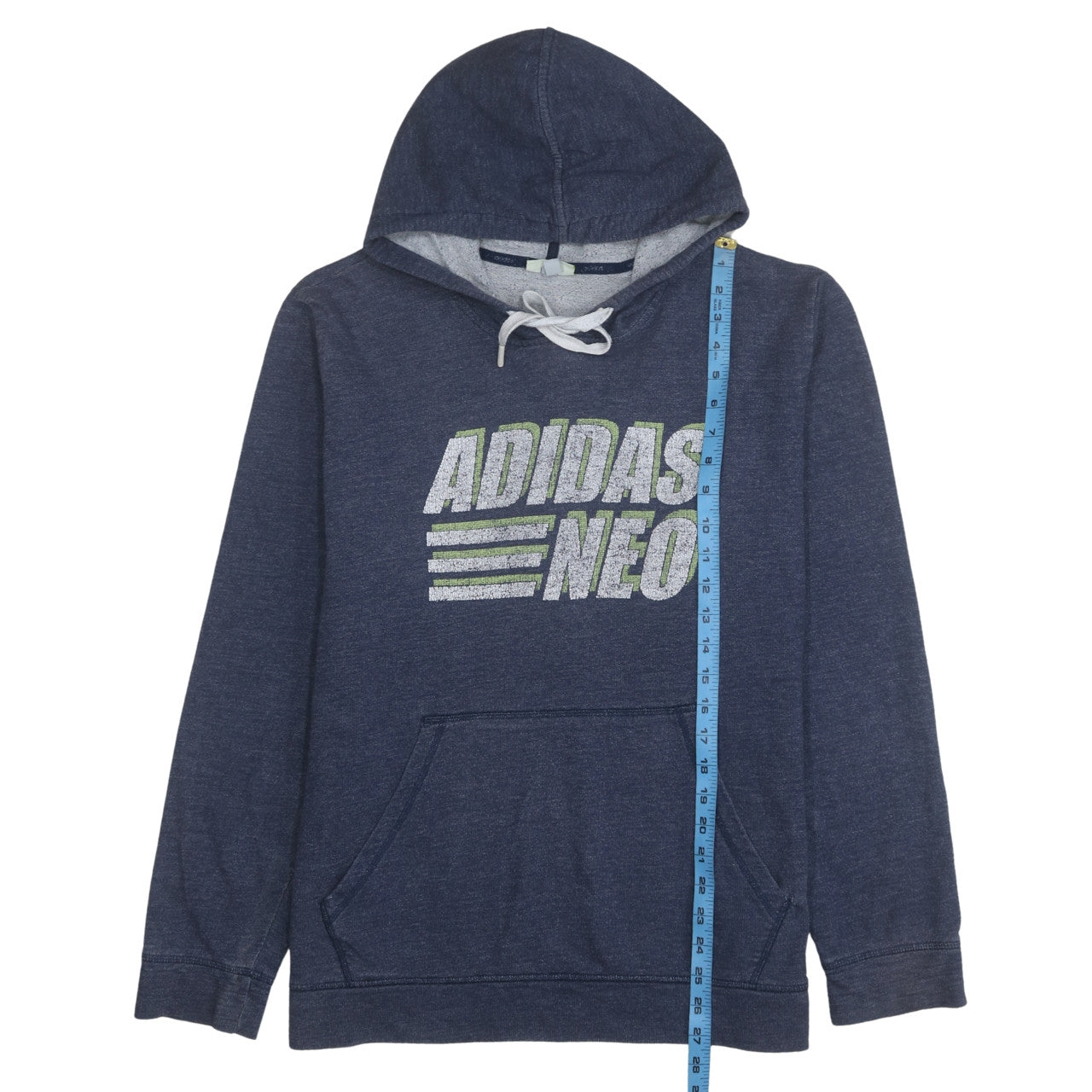 Adidas Neo Men's Blue Pullover Hoodie XL Graphic Print Sportswear