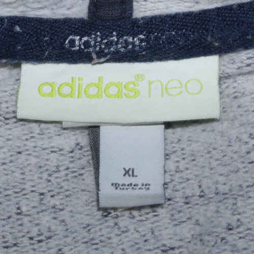 Adidas Neo Men's Blue Pullover Hoodie XL Graphic Print Sportswear