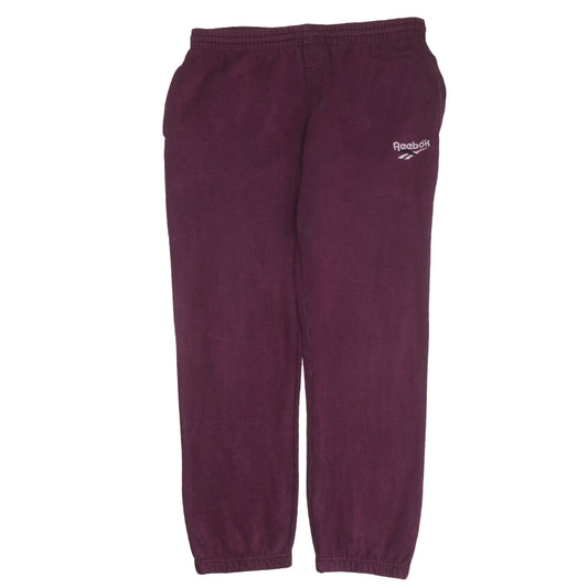 Reebok Women Purple Fleece Sweatpants S Comfort Fit