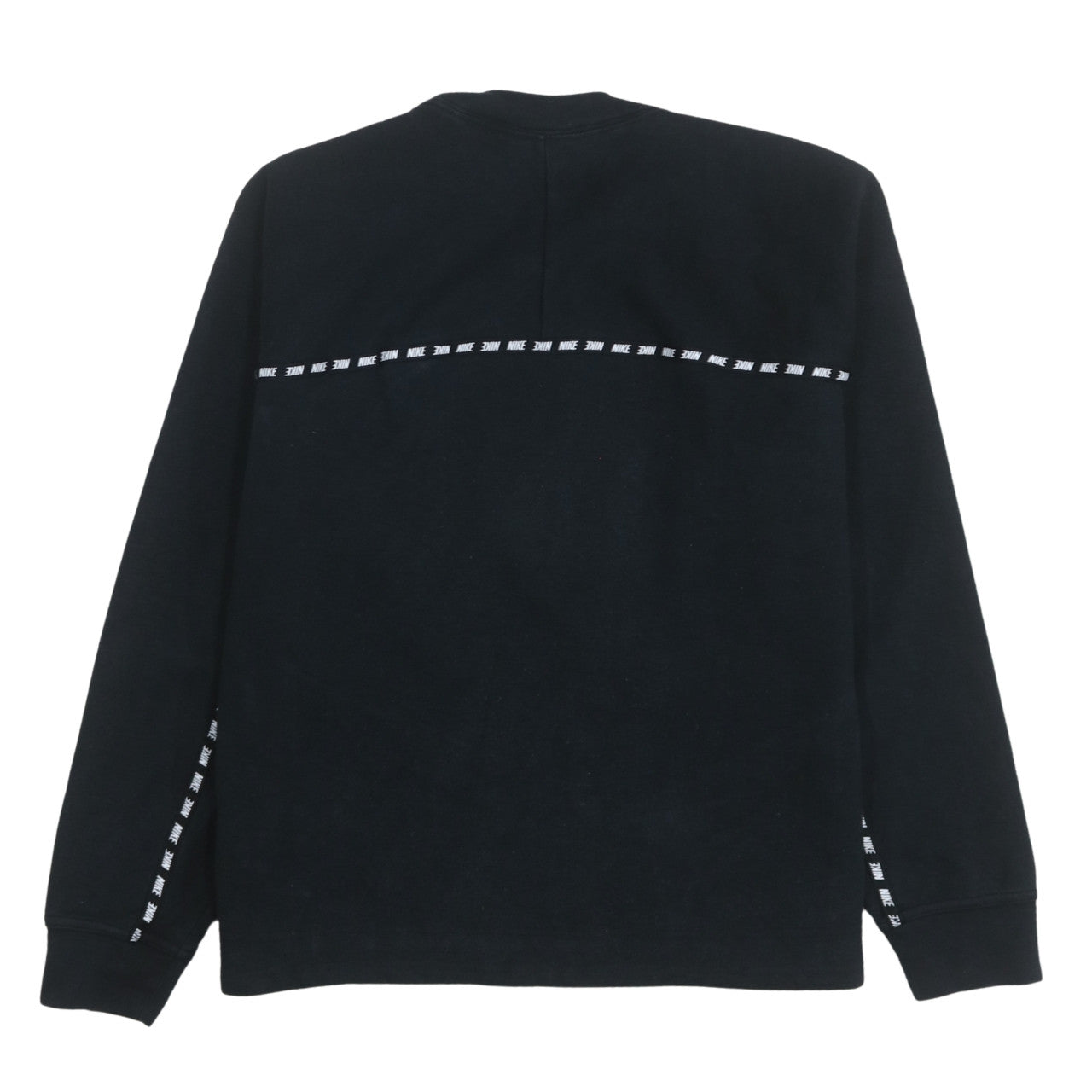 Nike Women Black Logo Crew Neck Pullover Sweatshirt Size L
