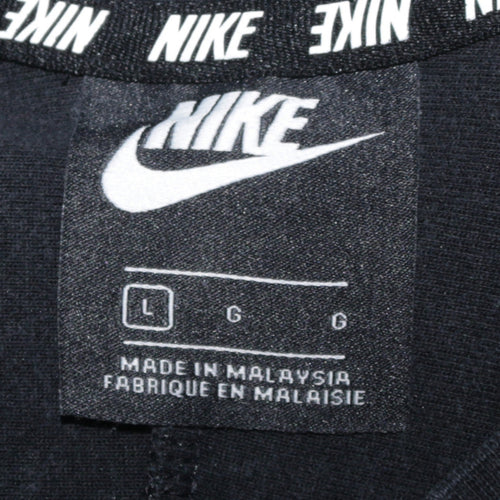 Nike Women Black Logo Crew Neck Pullover Sweatshirt Size L