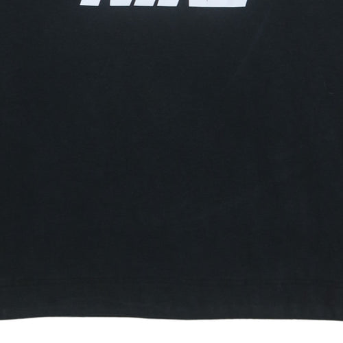 Nike Women Black Logo Crew Neck Pullover Sweatshirt Size L