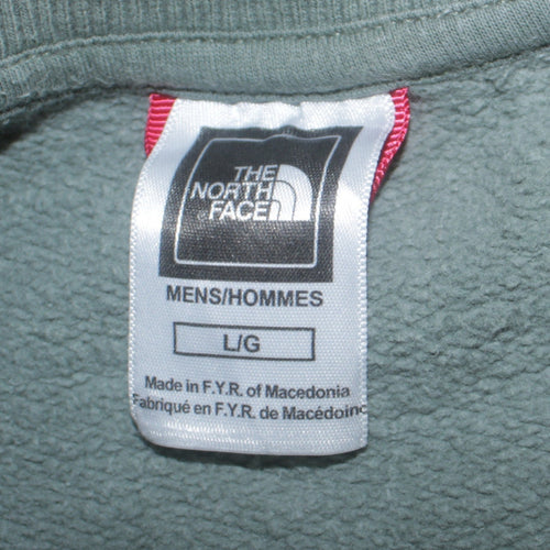 The North Face Men's Green Large Crew Neck Pullover Sweatshirt