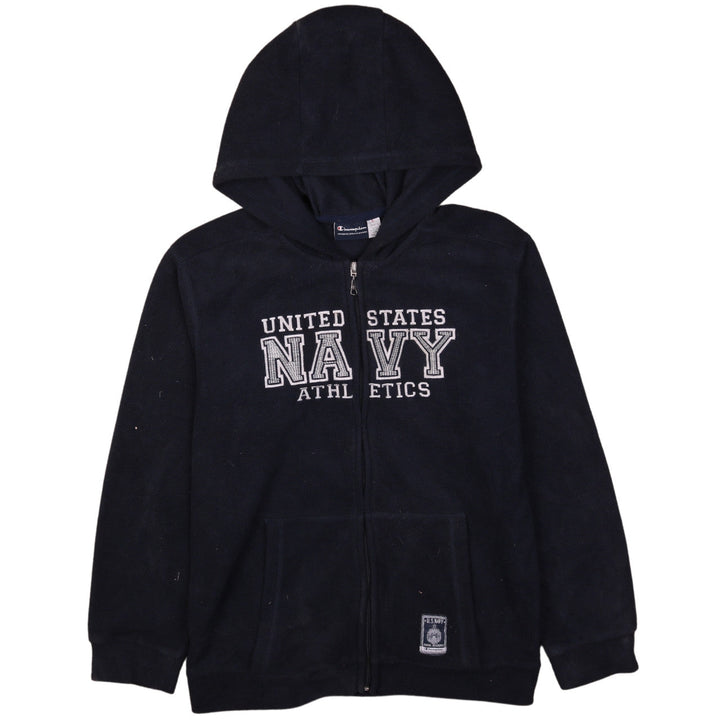 Champion Boys Navy Full Zip Hoodie 11-12 Years Fleece Athletic Sweatshirt