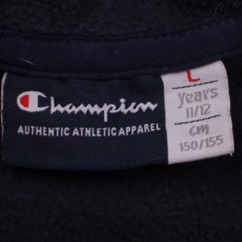 Champion Boys Navy Full Zip Hoodie 11-12 Years Fleece Athletic Sweatshirt