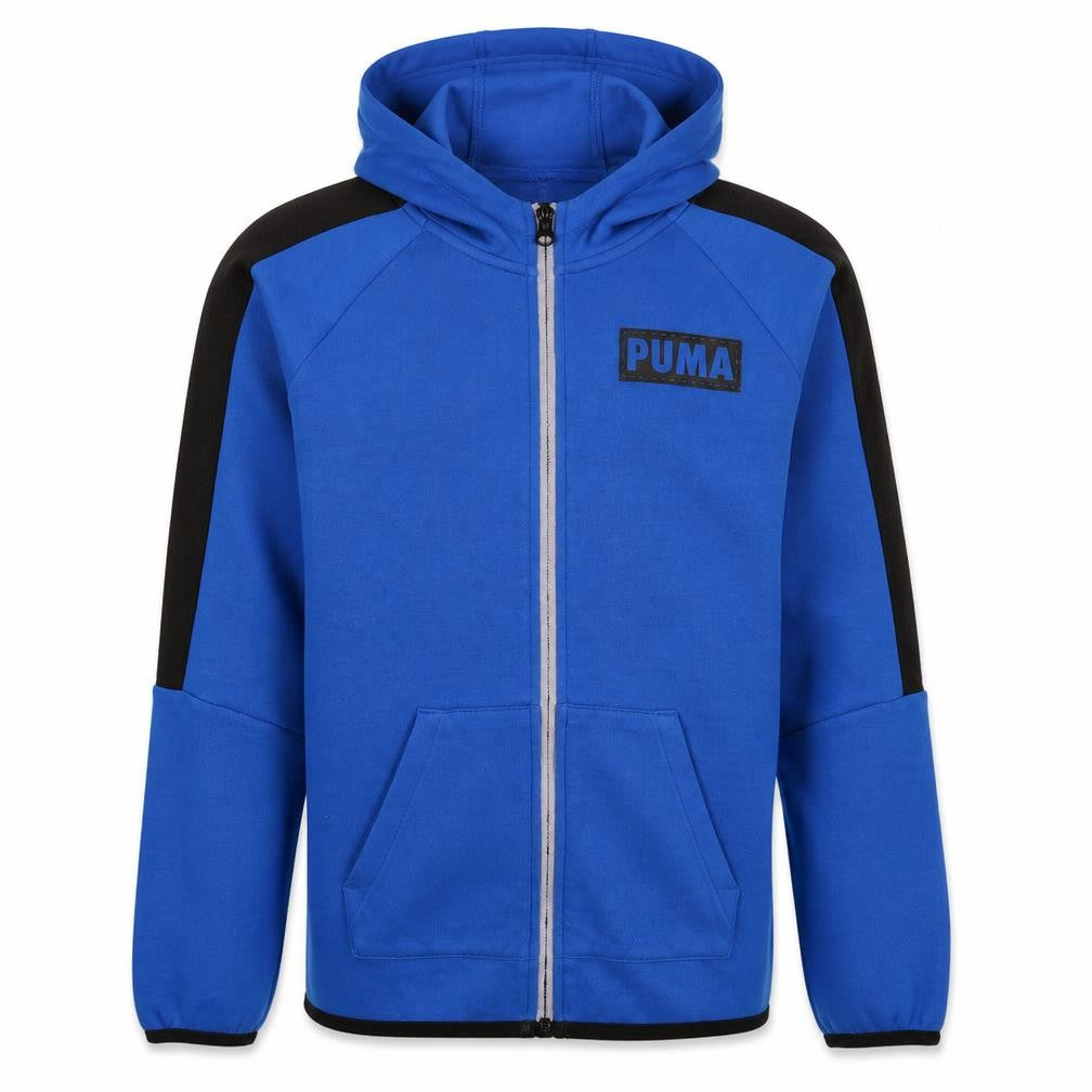 Puma Boys Blue Full Zip Hoodie 13-14 Years Sports Fleece Sweatshirt